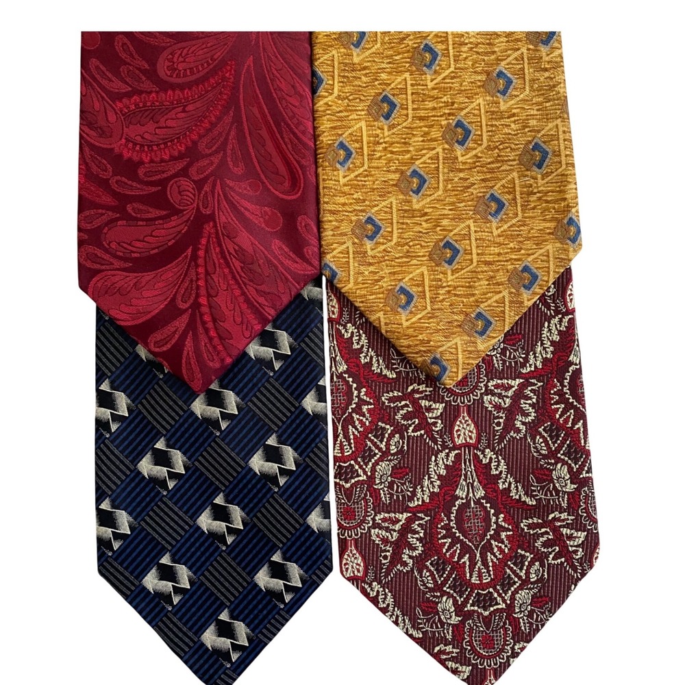 Robert Talbott Nordstrom Best of Class Silk Tie Lot 4 Paisley Geometric USA Made